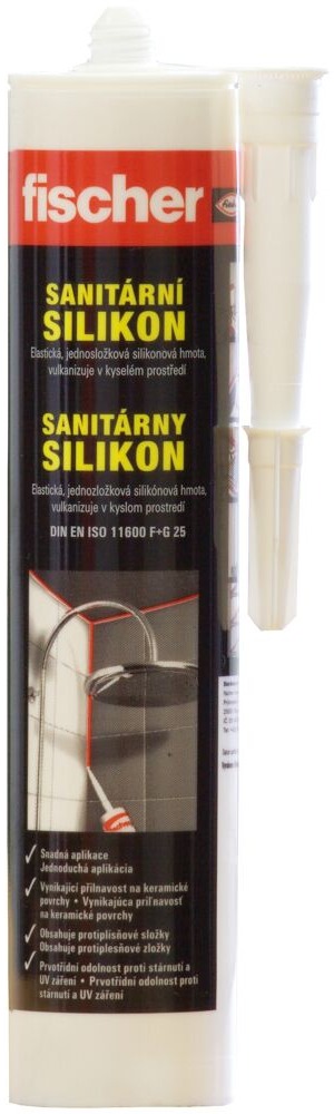 FISCHER Sanitární silikon transparentní - 310 ml