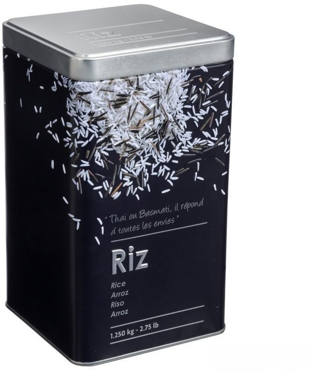5Five Kovová dóza na rýži 1250 ml Black Edition