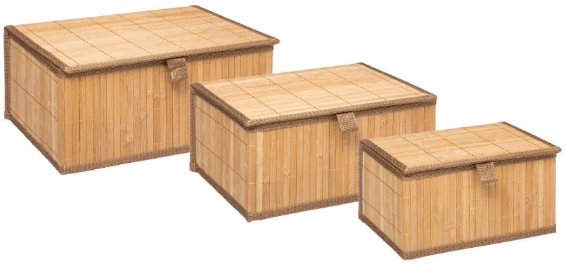 5Five Sada 3 bambusových košíků Bambou