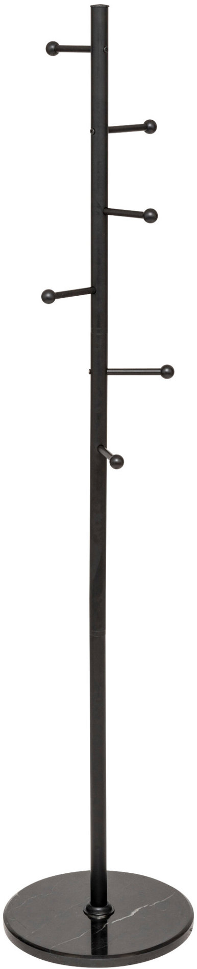 5five Simply Smart Věšák na kabáty BLACKMARBLE s 6 kovovými háčky, 173 cm