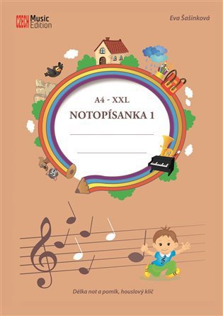 Notopísanka 1 A4 XXL - Délka not a pomlk, houslový klíč