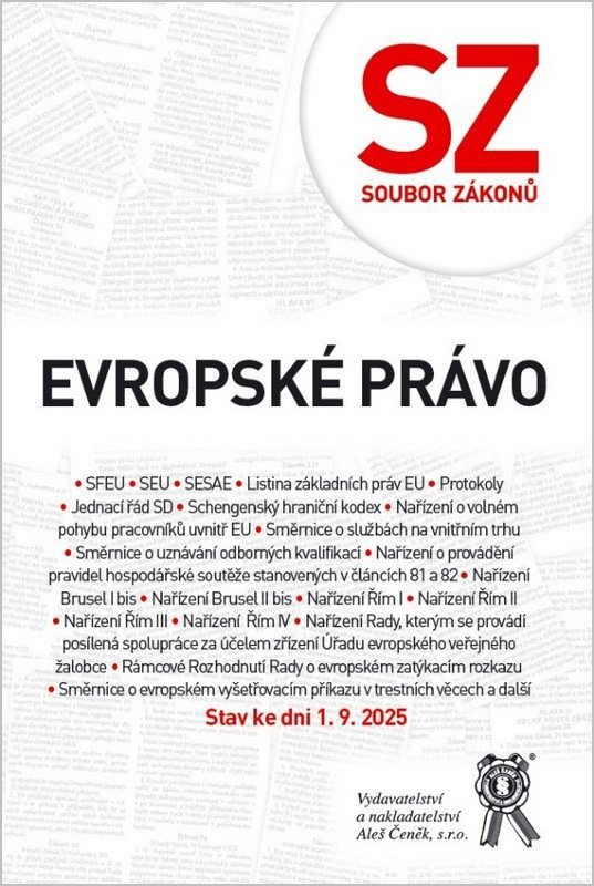Soubor zákonů - Evropské právo stav ke dni 1.9.2025