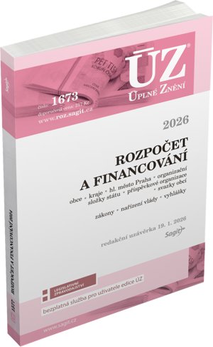ÚZ 1673 Rozpočet a financování územních samosprávných celků, příspěvkových organizací, organizačních