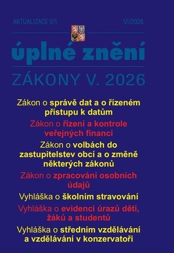 Aktualizace V/1 2026 Zákon o správě dat a o řízeném přístupu k datům, Zákon o řízení a kontrole veře