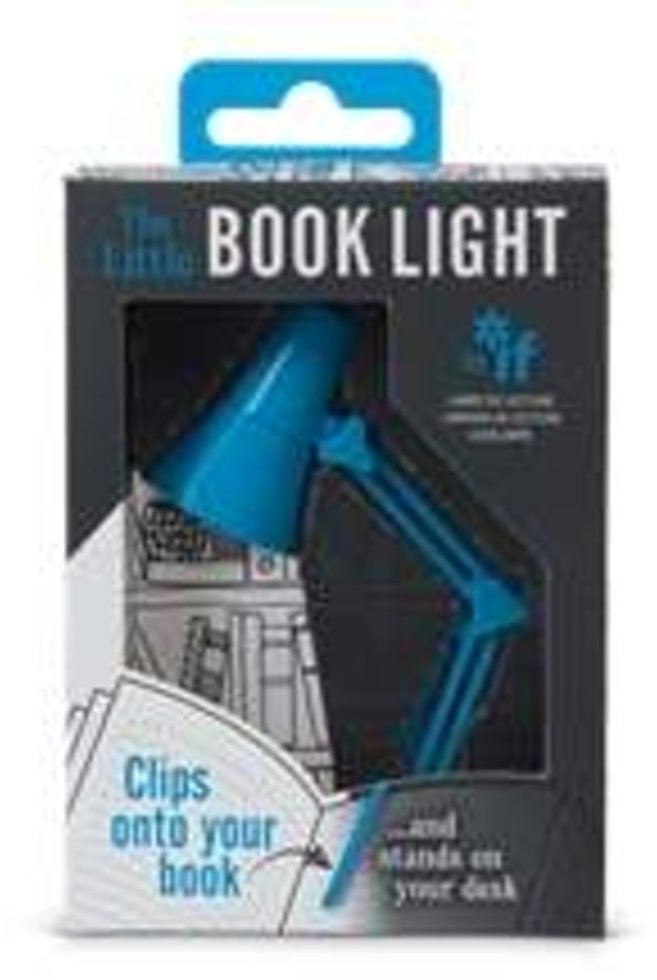 Miniretro světlo na knihu modré