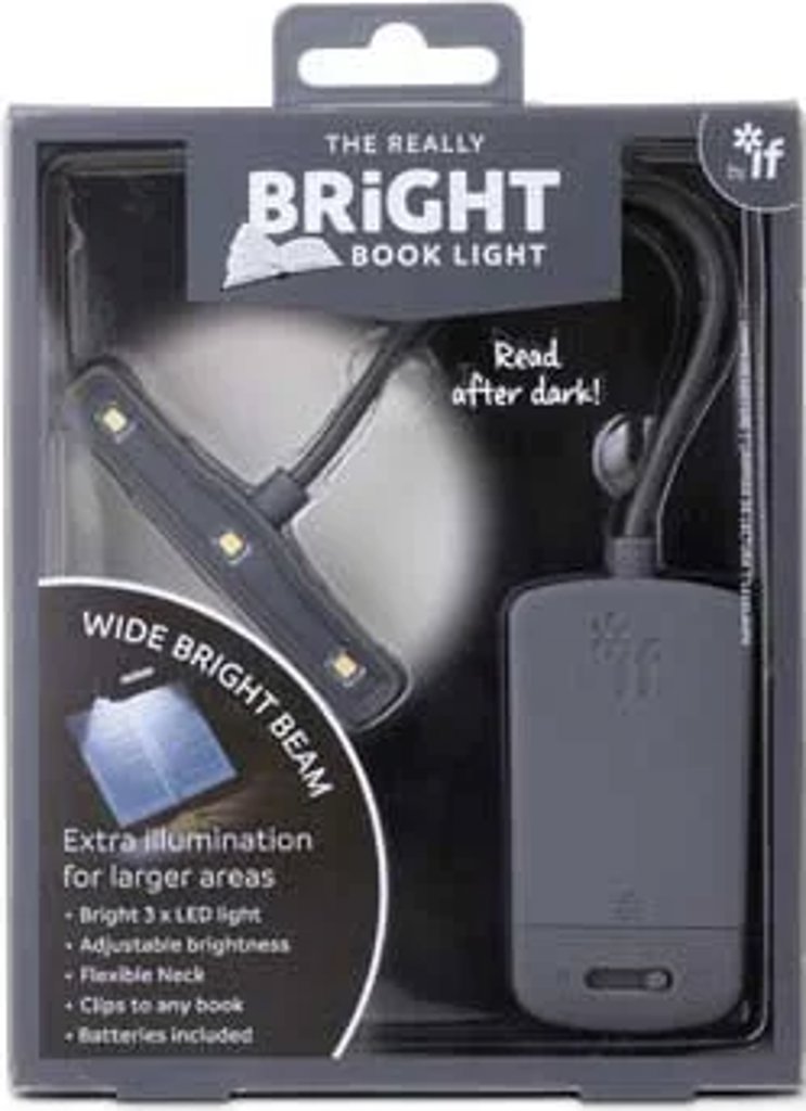 Lampička Bright book light šedá