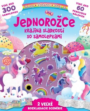 Jednorožce - krajina sladkostí so samolepkami