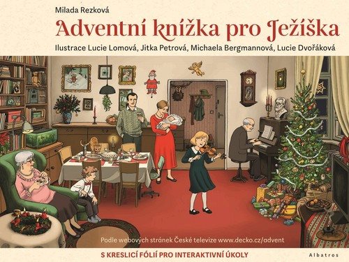 Adventní knížka pro Ježíška: S kreslící fólií pro ineraktivní úkoly