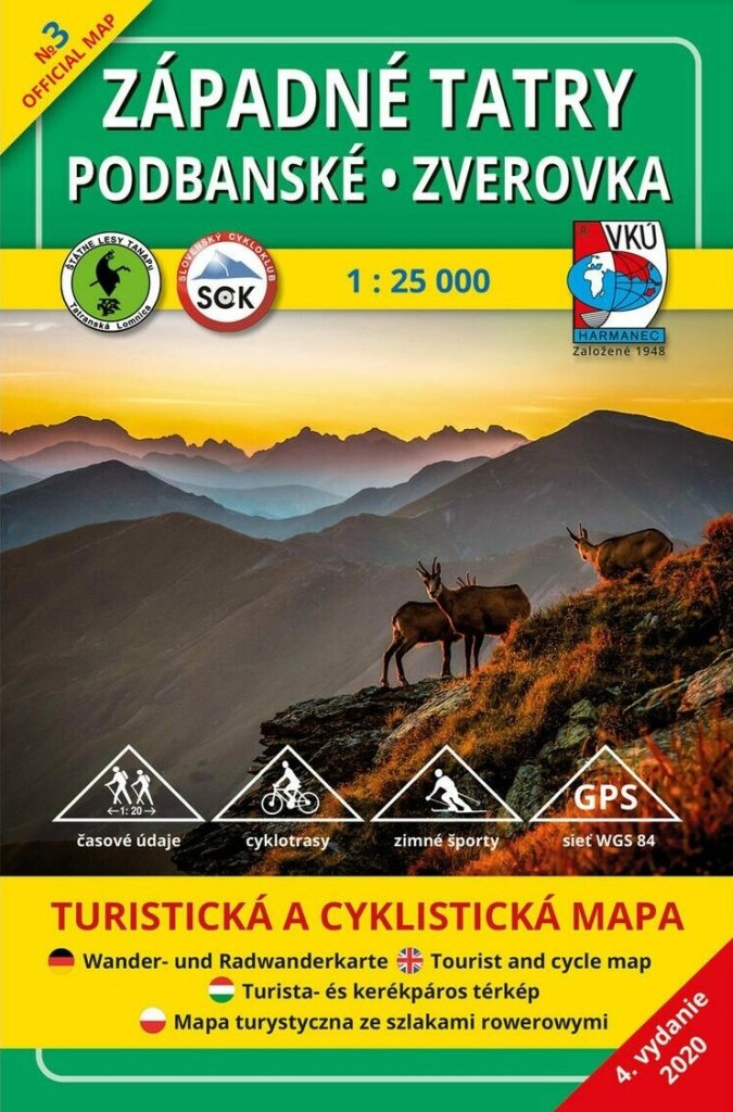 Západné Tatry - Podbanské - Zverovka 1:25 000: Turistická a cyklistická mapa