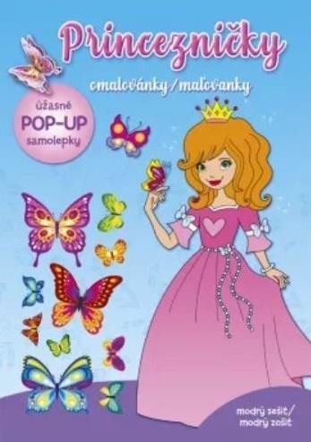 Princezničky omalovánky/maľovanky: modrý sešit/modrý zošit