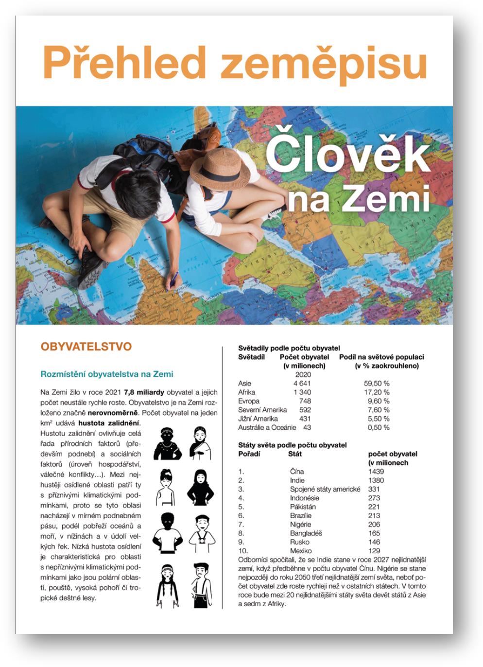 Člověk na Zemi Přehled zeměpisu
