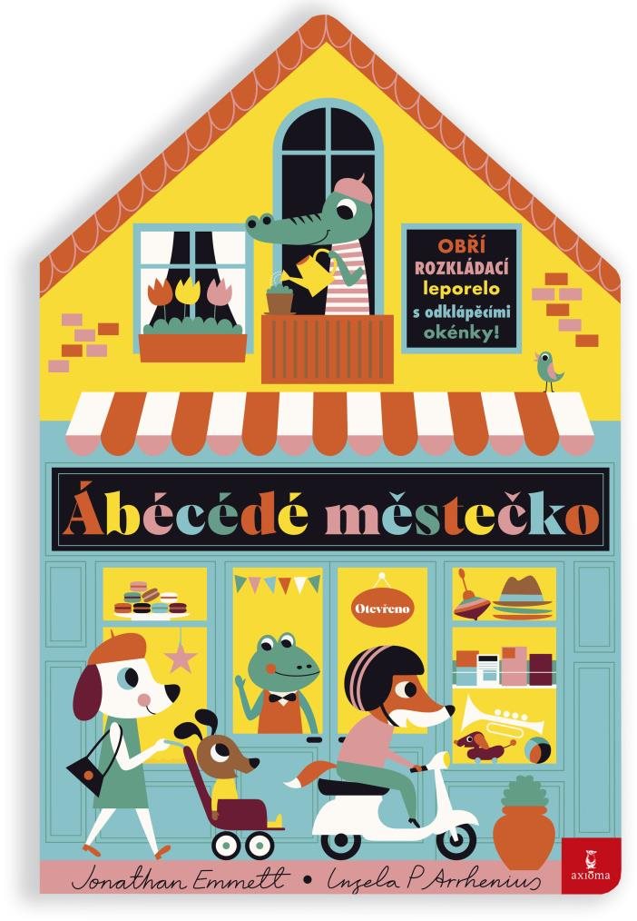 Ábécédé městečko: Obří rozkládací leporelo s odklápěcími okénky!