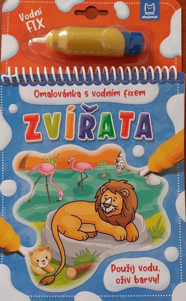 Zvířata Omalovánka s vodním fixem: Použij vodu, oživ barvy!