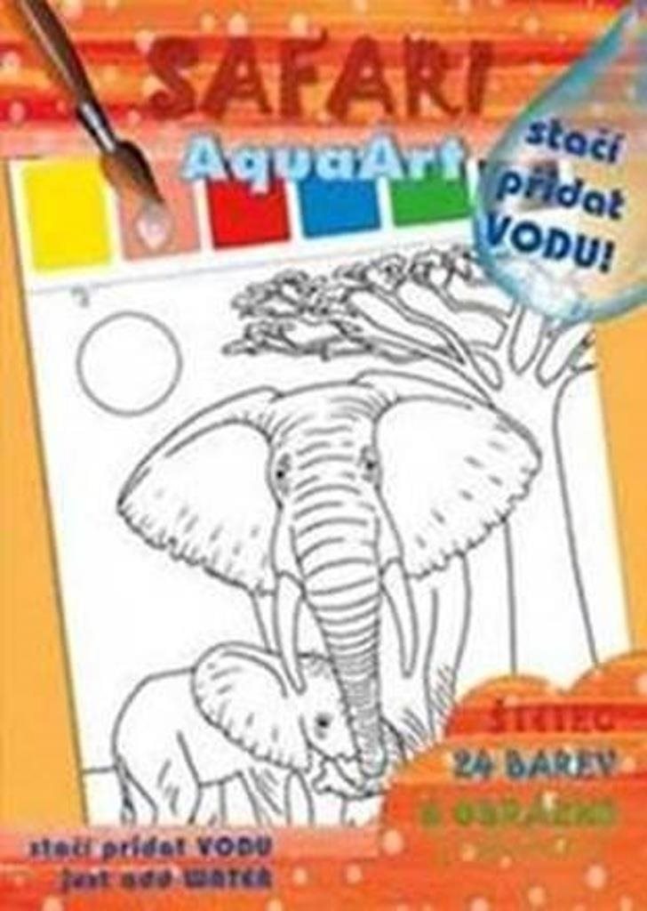 AquaArt A4 Safari omalovánka: Stačí přidat vodu!