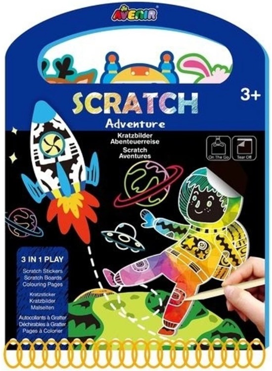 Škrabací kniha aktivit Dobrodružství