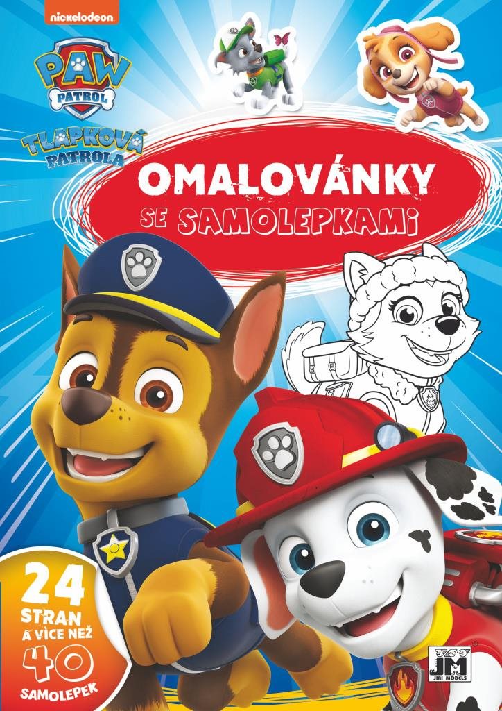 Omalovánky se samolepkami Tlapková patrola