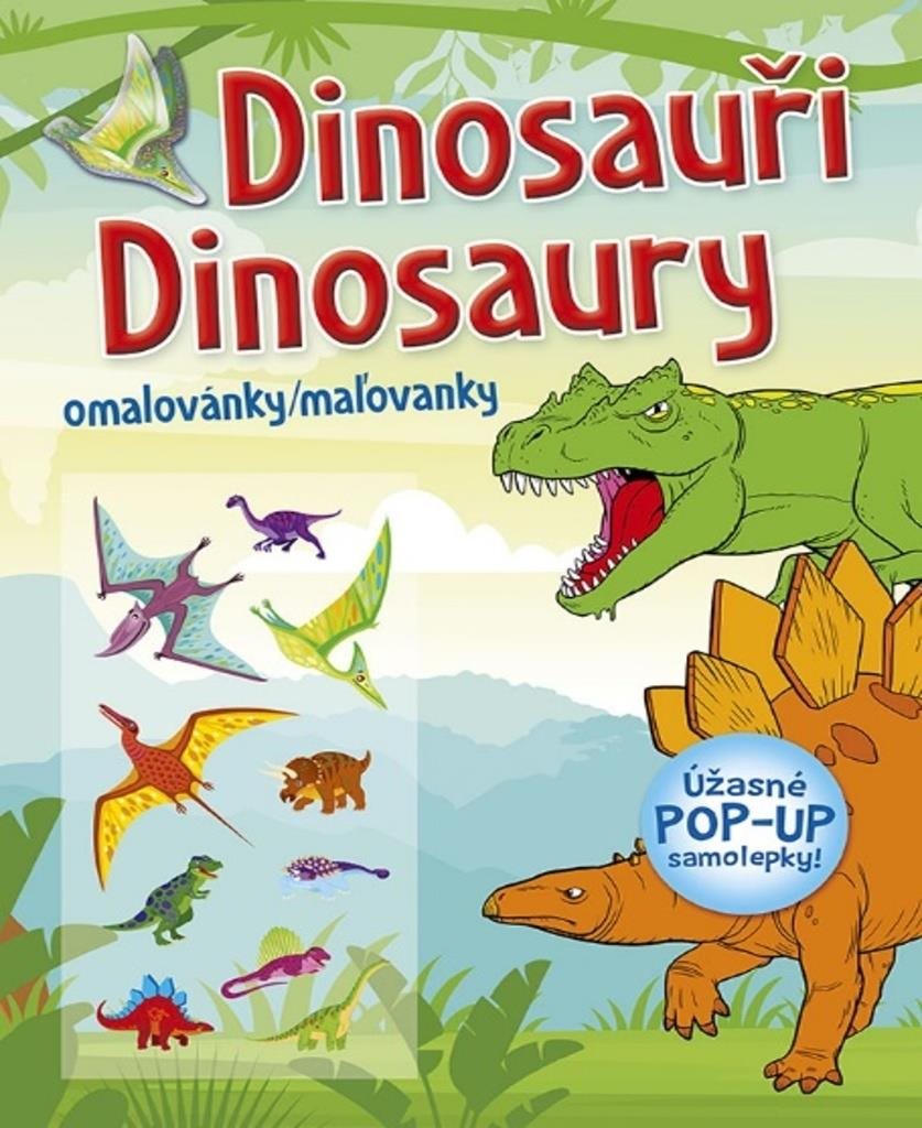Omalovánky Dinosauři od INFOA s různými dinosaury k vybarvení