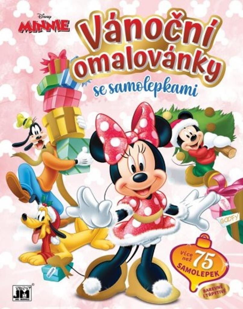 Vánoční omalovánky Minnie s samolepkami