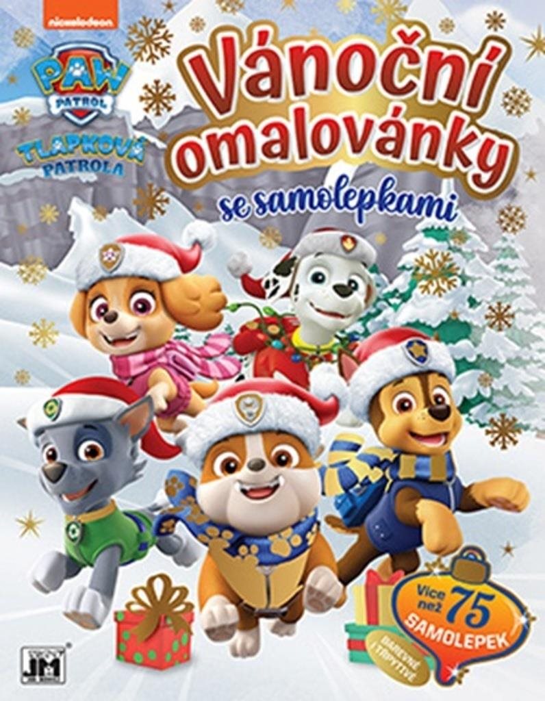Vánoční omalovánky Tlapková patrola: se samolepkami