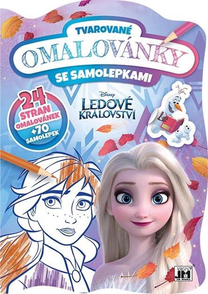 Tvarované omalovánky Ledové království: se samolepkami