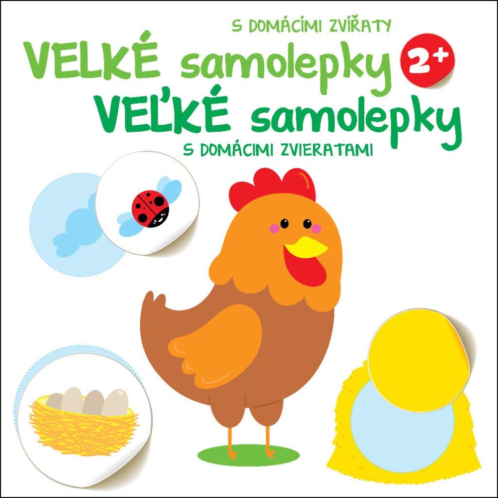Velké samolepky Kuře: Veľké samolepky s domácimi zvieratami Kura