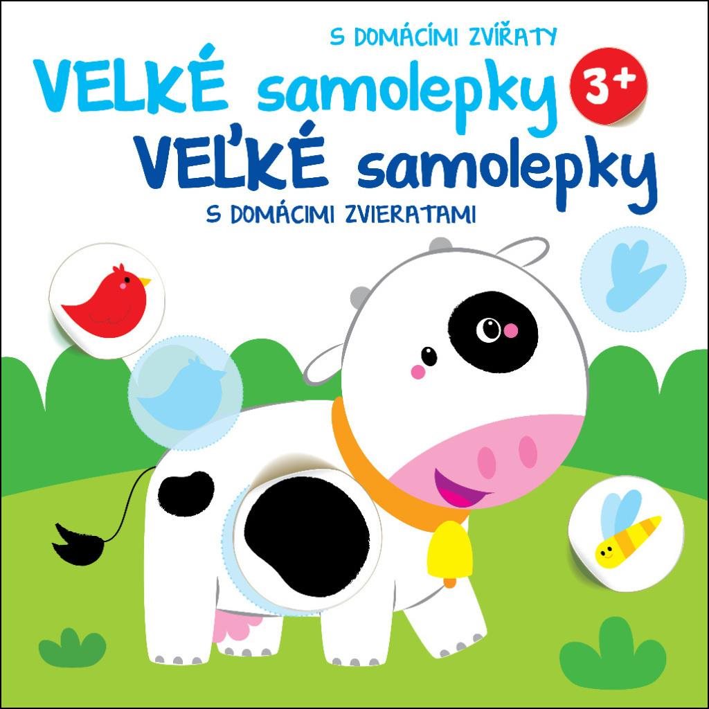 Velké samolepky s domácími zvířaty Kravička: Veľké samolepky s domácimi zvieratami Kravička
