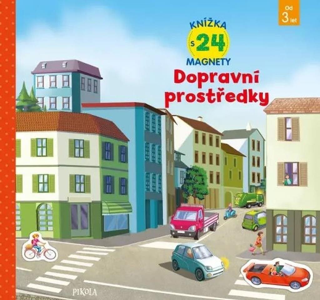 Dopravní prostředky: Knížka s 24 magnety