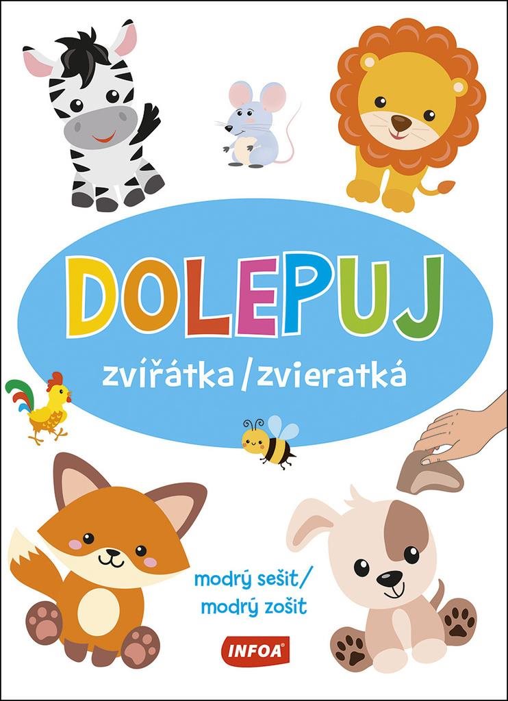 Dolepuj zvířátka/zvieratká modrý sešit/modrý zošit