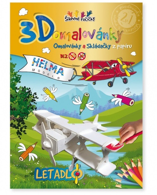 3D omalovánky Letadlo - skvělé hračky pro děti