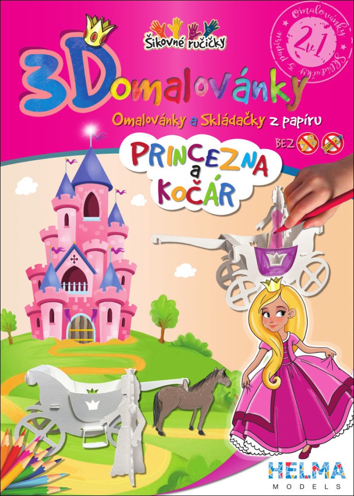 3D omalovánka Princezna a kočár od Helma Roto
