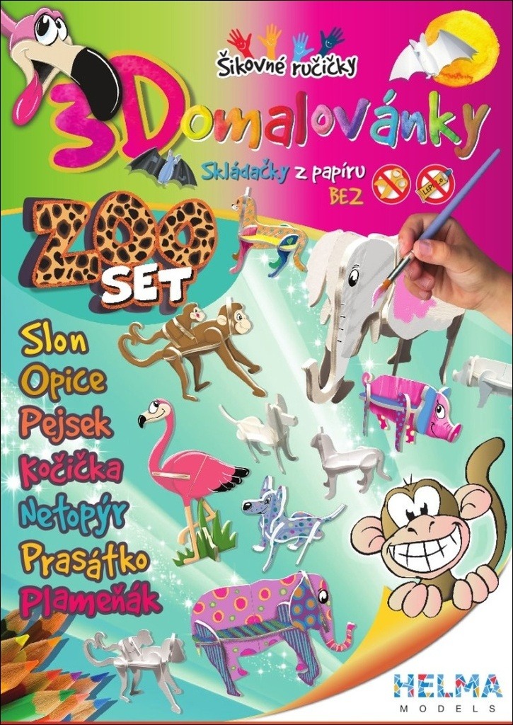 3D omalovánky ZOO pro děti