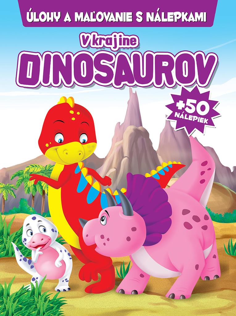 Děti čtou knihu o dinosaurcích