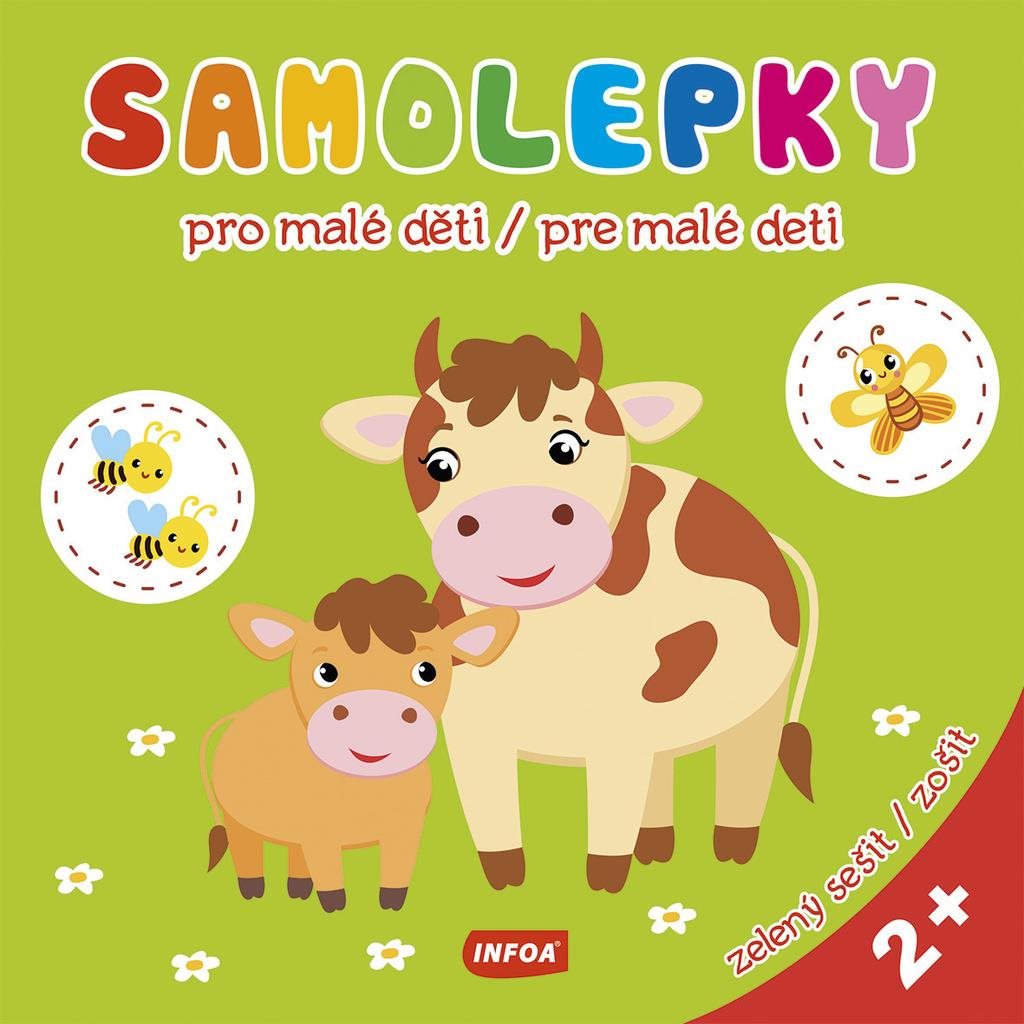 Samolepky pro malé děti/pre malé deti: zelený sešit/zošit