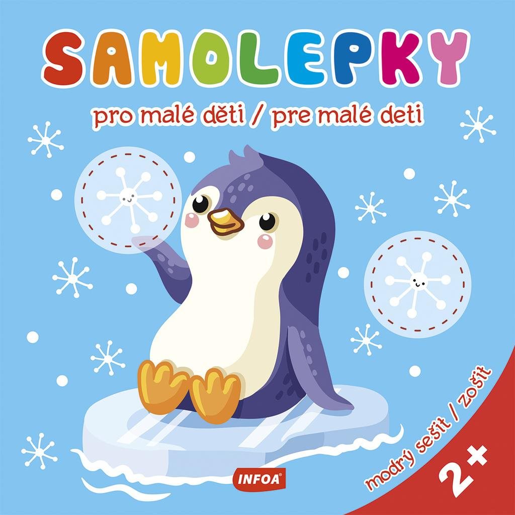 Samolepky pro malé děti/pre malé deti: modrý sešit/zošit