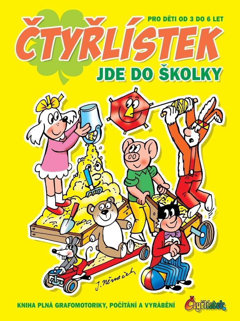 Čtyřlístek jde do školky: Kniha plná grafomotoriky, počítání a vyrábění
