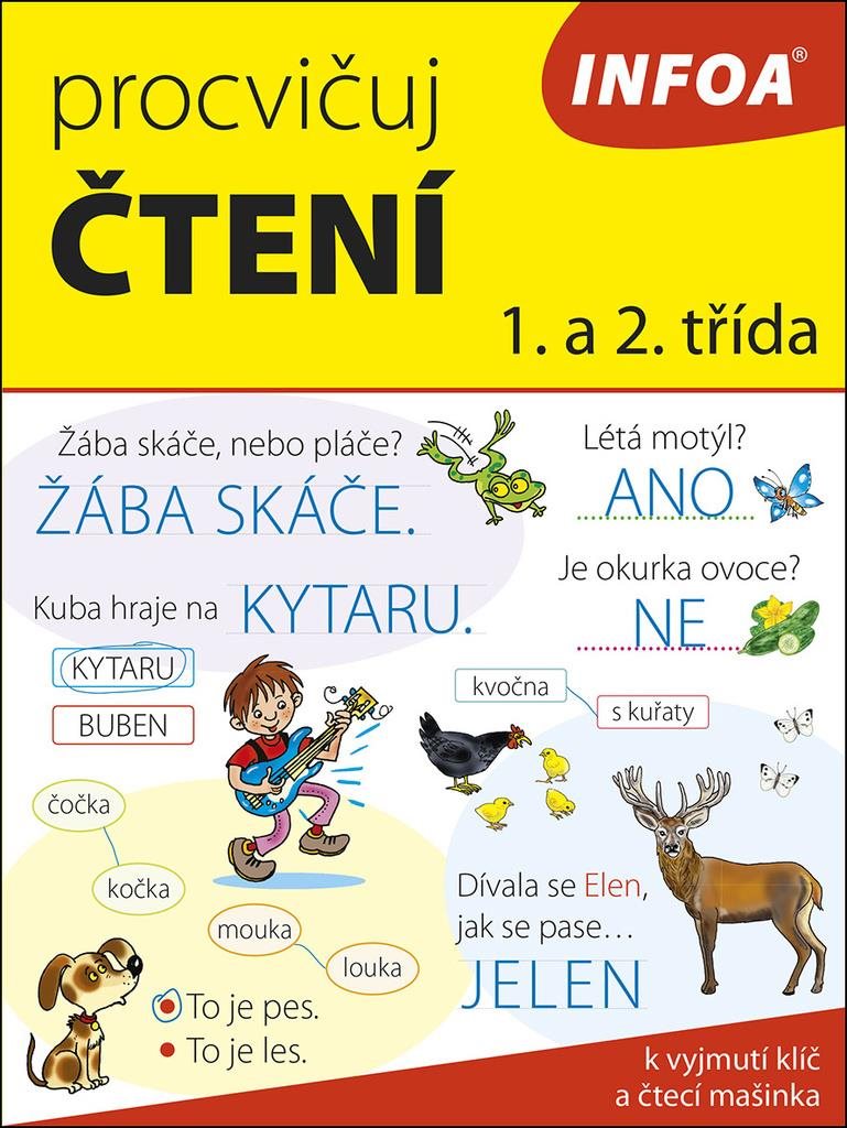 Procvičuj čtení 1. a 2. třída: k vyjmutí klíč a čtecí mašinka