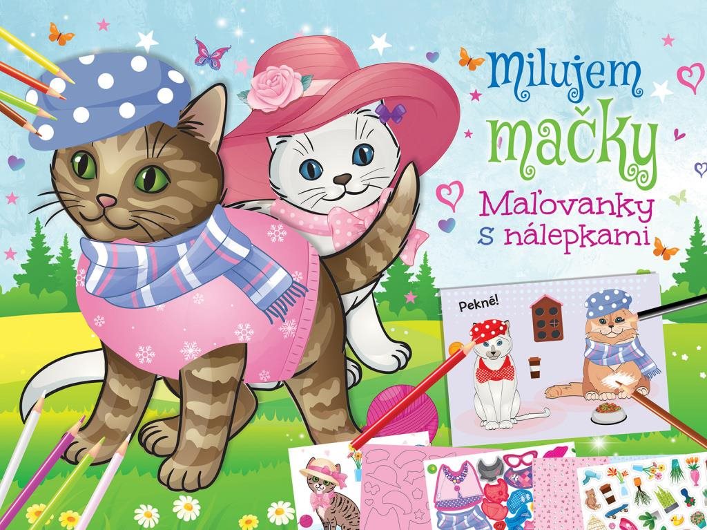 Milujem mačky: Maľovanky s nálepkami