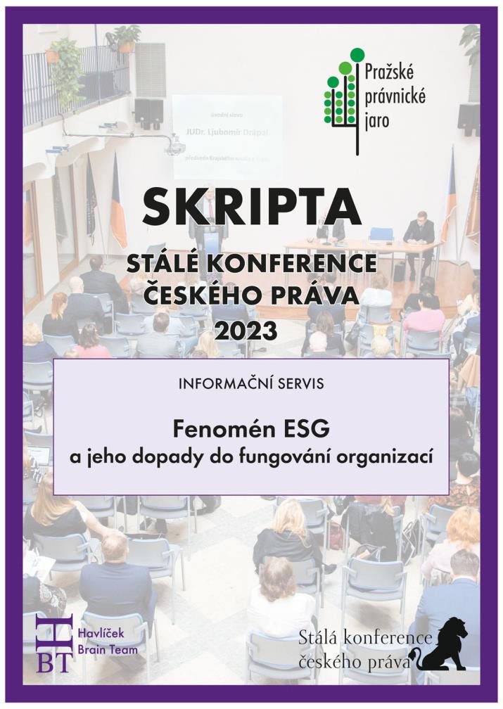 Skripta SKČP Fenomén ESG: a jeho dopady do fungování organizací