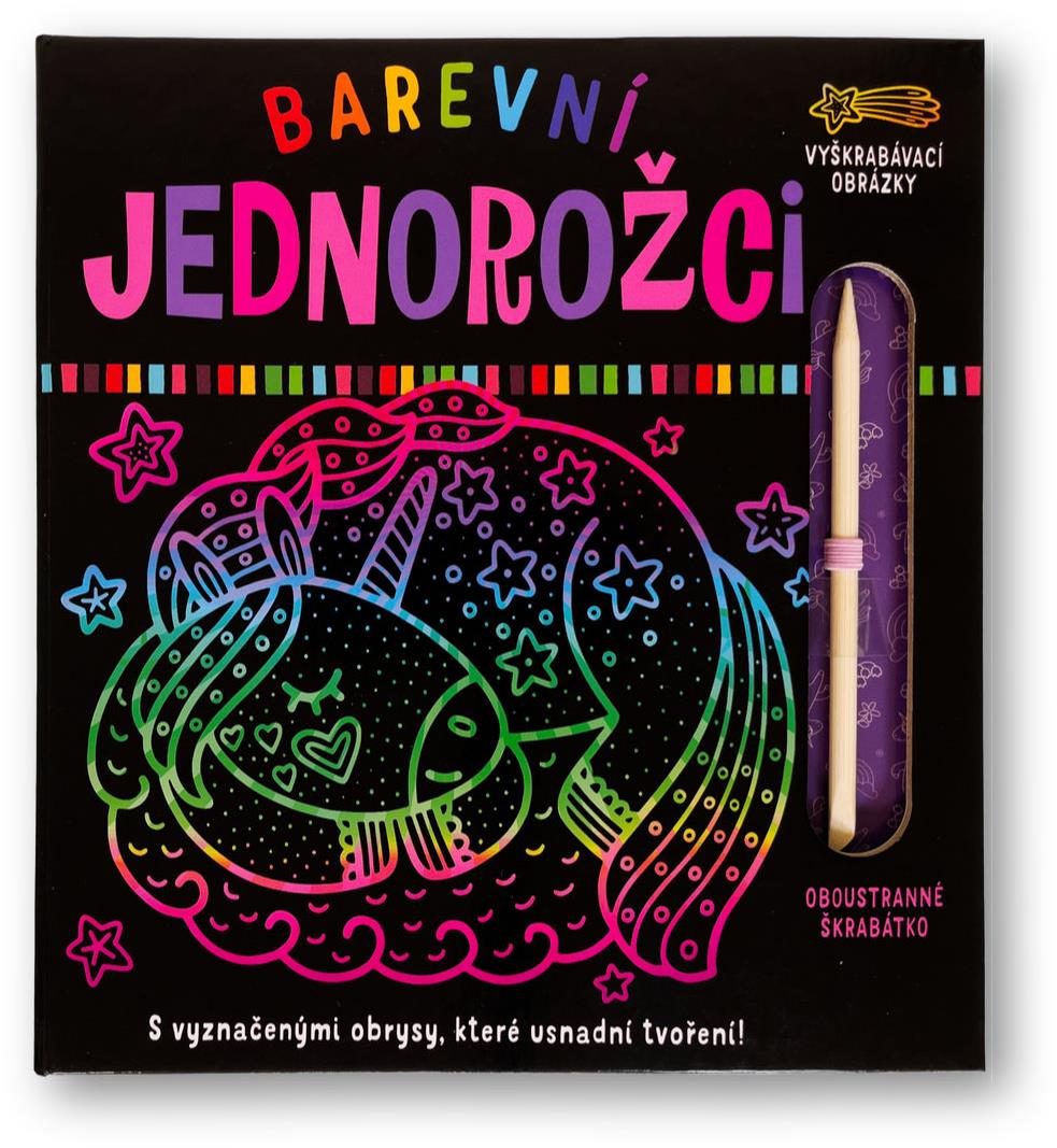 Barevní jednorožci - Vyškrabávací obrázky
