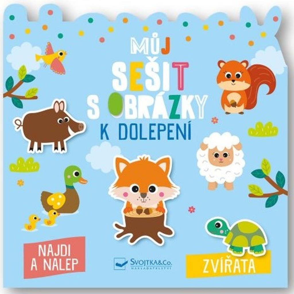 Můj sešit s obrázky k dolepení Zvířata: Najdi a nalep