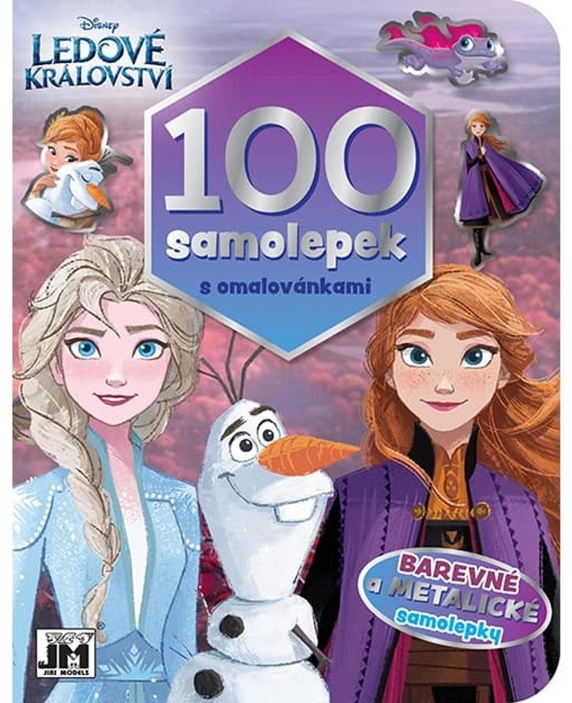 100 samolepek s omalovánkami Ledové království
