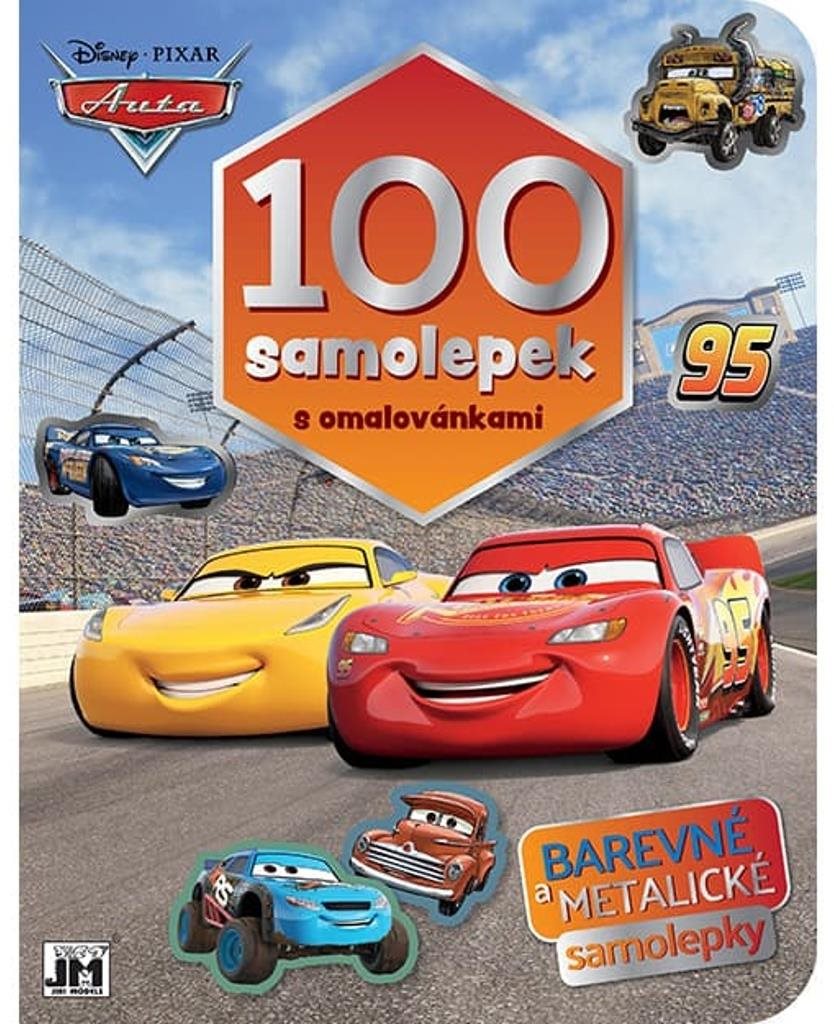 100 samolepek s omalovánkami Auta