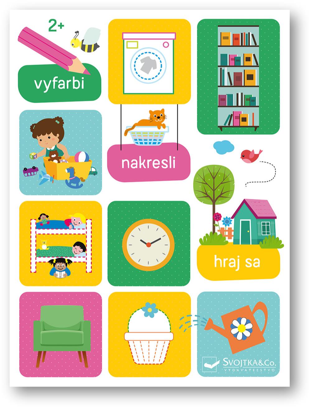 Vyfarbi, nakresli, hraj sa: 2+