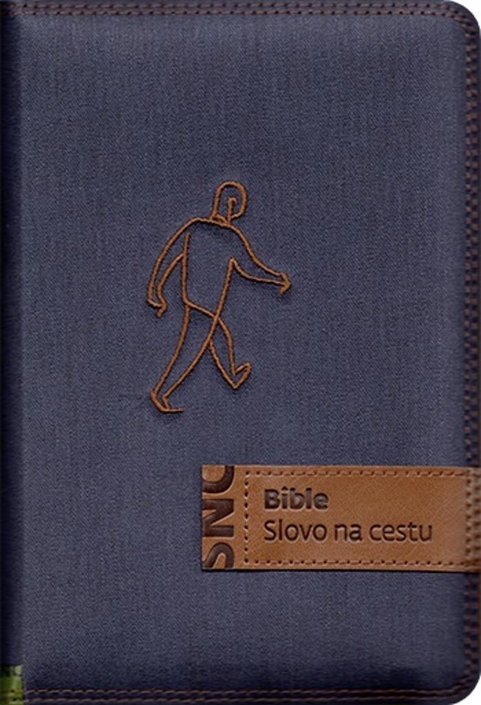 Bible Slovo na cestu s poznámkami: modré džínové plátno