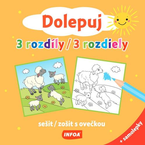 Dolepuj 3 rozdíly/3 rozdiely: sešit/zošit s ovečkou