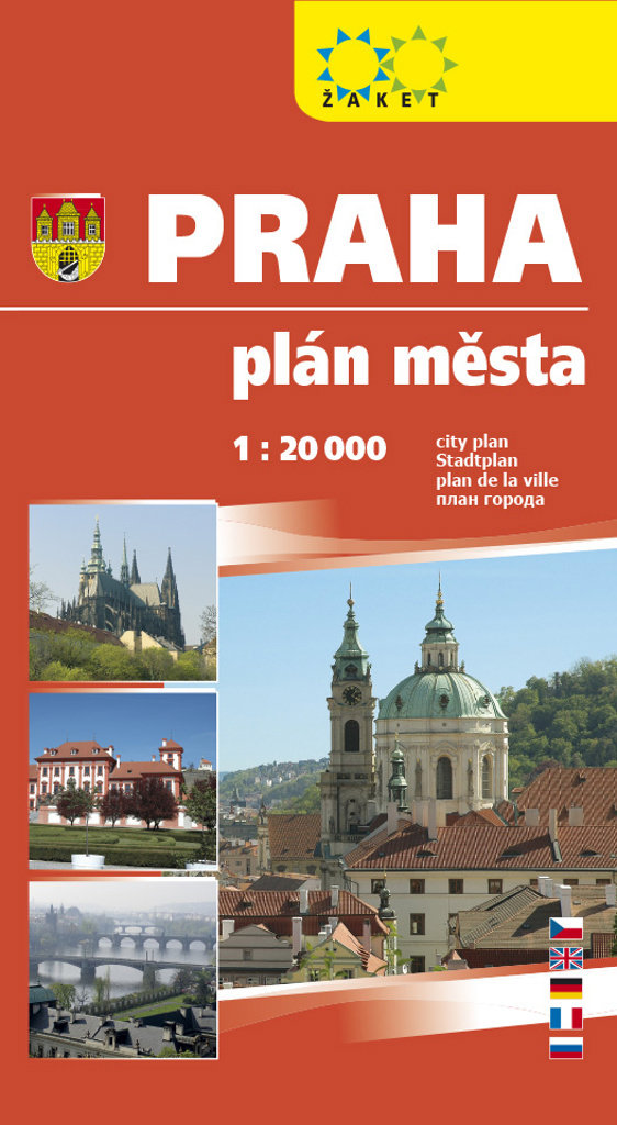 Praha plán města: 1 : 20 000
