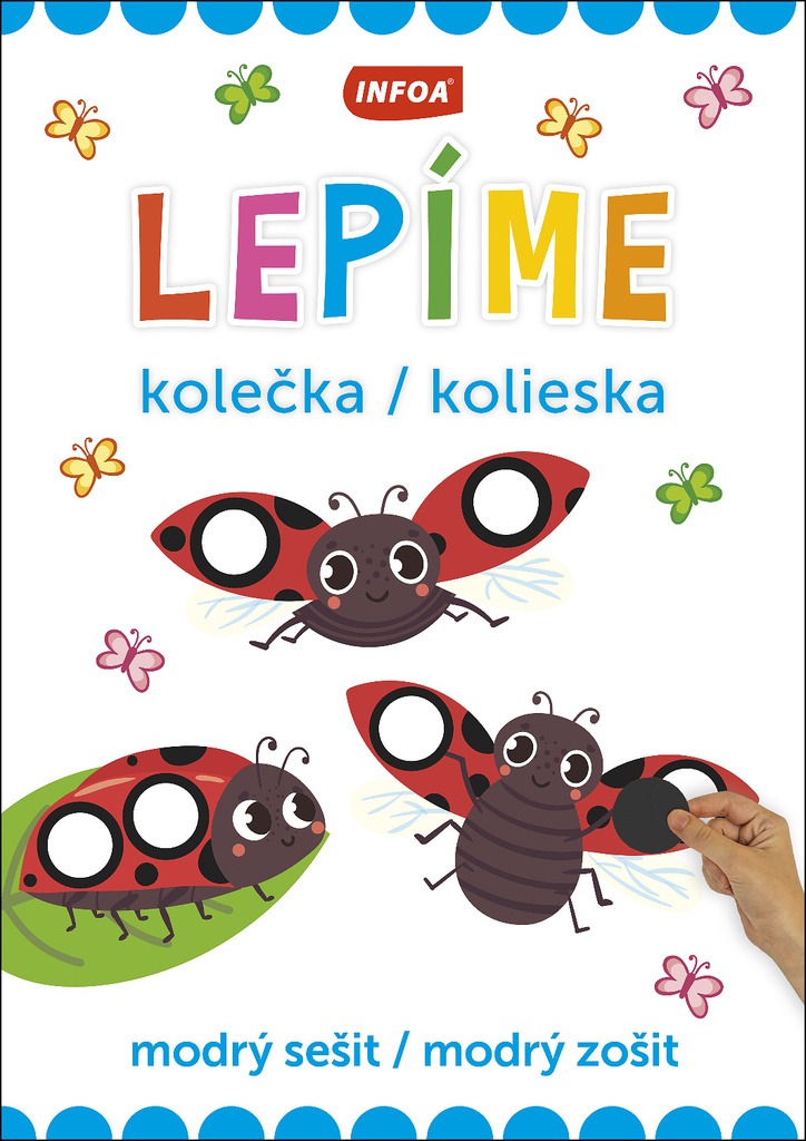 Lepíme kolečka/kolieska: modrý sešit/zošit