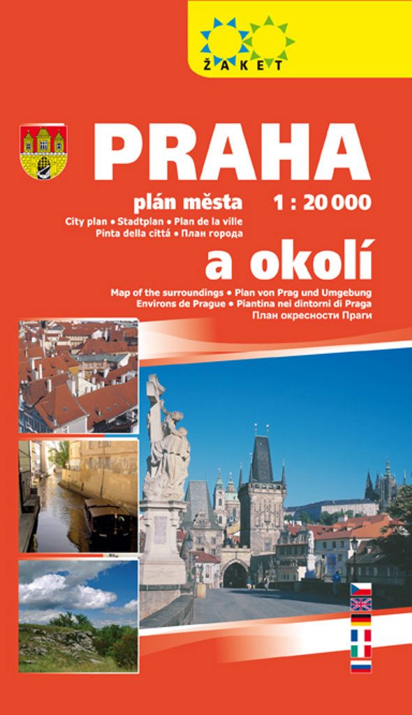 Praha a okolí 1:20T/1:190T: plán města