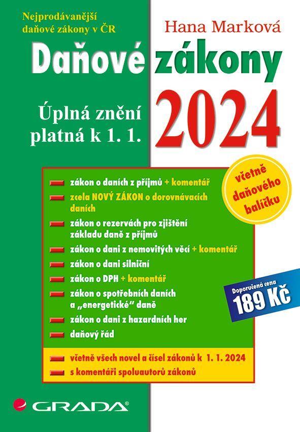 Daňové zákony 2024: úplná znění k 1. 1. 2024