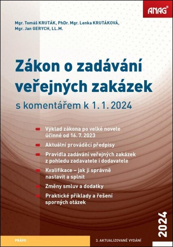 Zákon o zadávání veřejných zakázek: s komentářem k 1. 1. 2024